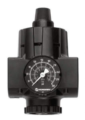 Norgren - 1 NPT Port, Zinc Hi-Flow Regulator - 10 to 125 psi Range, 300 Max psi Supply Pressure, 1/2" Gauge Port Thread, 2.91" Wide x 5.37" High - Eagle Tool & Supply