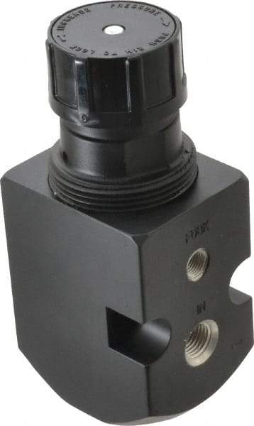 Norgren - 1/4 NPT Port, 6.4 CFM, Aluminum Feedback Pilot Regulator - 10 to 250 psi Range, 450 Max psi Supply Pressure, 2" Wide x 5.24" High - Eagle Tool & Supply