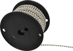 Made in USA - Number 10 Trade Size Brass Ball Chain - 0.178 Inch Ball Diameter, 45 Lbs. Tensile Strength, 100 Ft. Long , 48.5 Balls per Foot - Eagle Tool & Supply