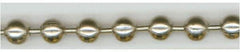 Made in USA - Number 13 Trade Size Brass Ball Chain - 1/4 Inch Ball Diameter, 36 Lbs. Tensile Strength, 100 Ft. Long , 36 Balls per Foot - Eagle Tool & Supply