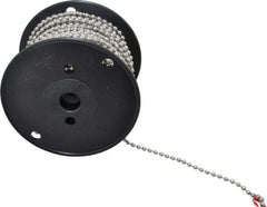 Made in USA - Number 10 Trade Size Stainless Steel Ball Chain - 0.178 Inch Ball Diameter, 80 Lbs. Tensile Strength, 100 Ft. Long , 48.5 Balls per Foot - Eagle Tool & Supply