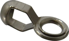 Made in USA - 13/32 Inch Long Nickel Plated Brass End Coupling - For Trade Size Number 6 Ball Chains - Eagle Tool & Supply
