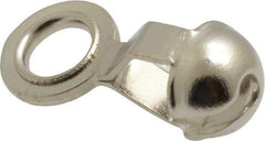 Made in USA - 11/16 Inch Long Nickel Plated Brass End Coupling - For Trade Size Number 13 Ball Chains - Eagle Tool & Supply