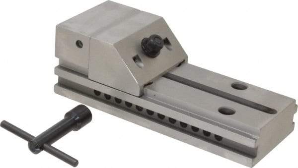 Starrett - 3" Jaw Width, 4" Jaw Opening Capacity, 1-1/4" Jaw Height, Toolmaker's Vise - Flat Jaw, 0.005mm Parallelism, 0.0051mm Squareness, 7-1/2" OAL x 2-1/2" OAH - Eagle Tool & Supply