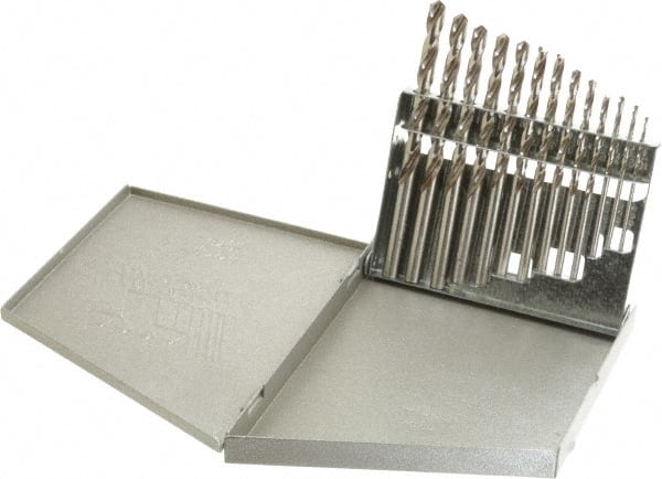 Triumph Twist Drill - 1/16 to 1/4", 118° Point, Bright Finish, High Speed Steel Jobber Length Drill Bit Set - Eagle Tool & Supply