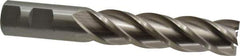 Interstate - 1", 4" LOC, 1" Shank Diam, 6-1/2" OAL, 4 Flute, High Speed Steel Square End Mill - Single End, Uncoated, Spiral Flute, 30° Helix, Right Hand Cut, Right Hand Flute - Eagle Tool & Supply