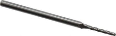 Accupro - 0.5° Taper Angle per Side, 1/16" Small End Diam, 1/2" LOC, Solid Carbide 3 Flute Tapered Ball End Mill - 2-1/4" OAL, 1/8" Shank Diam - Eagle Tool & Supply