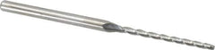 Accupro - 0.5° Taper Angle per Side, 1/16" Small End Diam, 1" LOC, Solid Carbide 3 Flute Tapered Ball End Mill - 2-1/4" OAL, 1/8" Shank Diam - Eagle Tool & Supply