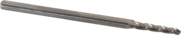 Accupro - 1° Taper Angle per Side, 5/64" Small End Diam, 1/2" LOC, Solid Carbide 3 Flute Tapered Ball End Mill - 2-1/4" OAL, 1/8" Shank Diam - Eagle Tool & Supply
