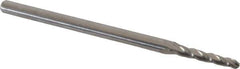 Accupro - 1° Taper Angle per Side, 3/32" Small End Diam, 3/4" LOC, Solid Carbide 3 Flute Tapered Ball End Mill - 2-1/4" OAL, 1/8" Shank Diam - Eagle Tool & Supply
