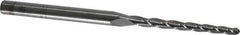 Accupro - 1° Taper Angle per Side, 3/32" Small End Diam, 1-1/4" LOC, Solid Carbide 3 Flute Tapered Ball End Mill - 3" OAL, 3/16" Shank Diam - Eagle Tool & Supply
