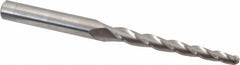 Accupro - 1.5° Taper Angle per Side, 1/8" Small End Diam, 1-1/2" LOC, Solid Carbide 3 Flute Tapered Ball End Mill - 3" OAL, 1/4" Shank Diam - Eagle Tool & Supply