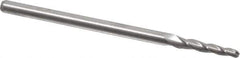Accupro - 2° Taper Angle per Side, 5/64" Small End Diam, 1/2" LOC, Solid Carbide 3 Flute Tapered Ball End Mill - 2-1/2" OAL, 1/8" Shank Diam - Eagle Tool & Supply