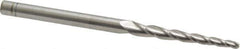 Accupro - 2° Taper Angle per Side, 3/32" Small End Diam, 1-1/4" LOC, Solid Carbide 3 Flute Tapered Ball End Mill - 3" OAL, 3/16" Shank Diam - Eagle Tool & Supply