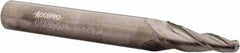 Accupro - 7° Taper Angle per Side, 1/8" Small End Diam, 3/4" LOC, Solid Carbide 3 Flute Tapered Ball End Mill - 2-1/2" OAL, 5/16" Shank Diam - Eagle Tool & Supply