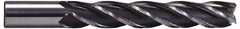 Hertel - 3/4", 4" LOC, 3/4" Shank Diam, 6-1/4" OAL, 4 Flute, High Speed Steel Square End Mill - Single End, Uncoated, Spiral Flute, 30° Helix, Right Hand Cut, Right Hand Flute - Eagle Tool & Supply