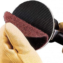 3M - 4" Diam, Aluminum Oxide Hook & Loop Disc - Coarse Grade, Nonwoven, - Eagle Tool & Supply