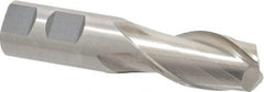 Interstate - 1", 2" LOC, 1" Shank Diam, 4-1/2" OAL, 2 Flute, High Speed Steel Square End Mill - Single End, Uncoated, Spiral Flute, 30° Helix, Centercutting, Right Hand Cut, Right Hand Flute - Eagle Tool & Supply