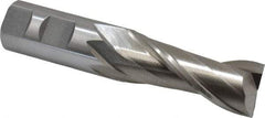 Interstate - 1", 2-1/2" LOC, 1" Shank Diam, 5" OAL, 2 Flute, High Speed Steel Square End Mill - Single End, Uncoated, Spiral Flute, 30° Helix, Centercutting, Right Hand Cut, Right Hand Flute - Eagle Tool & Supply