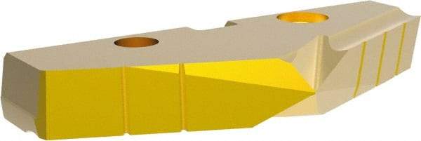 Allied Machine and Engineering - 60mm Diam x 5/16" Thick, Seat Code 4, 132° Included Angle Spade Drill Insert - TiN Coated, High Speed Steel, Series GEN2 T-A - Eagle Tool & Supply