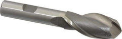Interstate - 3/4" Diam, 1-5/8" LOC, 2 Flute High Speed Steel Ball End Mill - Uncoated, Single End, 3-5/8" OAL, 1/2" Shank Diam, Spiral Flute - Eagle Tool & Supply