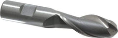 Interstate - 13/16" Diam, 2" LOC, 2 Flute High Speed Steel Ball End Mill - Uncoated, Single End, 4-1/4" OAL, 3/4" Shank Diam, Spiral Flute - Eagle Tool & Supply