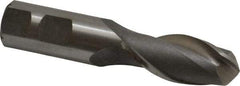 Interstate - 7/8" Diam, 2" LOC, 2 Flute High Speed Steel Ball End Mill - Uncoated, Single End, 4-1/4" OAL, 7/8" Shank Diam, Spiral Flute - Eagle Tool & Supply