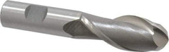 Interstate - 15/16" Diam, 2-1/4" LOC, 2 Flute High Speed Steel Ball End Mill - Uncoated, Single End, 4-1/2" OAL, 3/4" Shank Diam, Spiral Flute - Eagle Tool & Supply