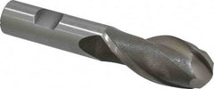 Interstate - 1" Diam, 2-1/4" LOC, 2 Flute High Speed Steel Ball End Mill - Uncoated, Single End, 4-9/16" OAL, 3/4" Shank Diam, Spiral Flute - Eagle Tool & Supply