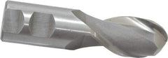 Interstate - 1-1/4" Diam, 2-1/2" LOC, 2 Flute High Speed Steel Ball End Mill - Uncoated, Single End, 5" OAL, 1-1/4" Shank Diam, Spiral Flute - Eagle Tool & Supply