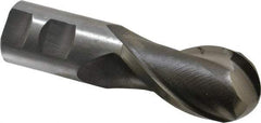 Interstate - 1-3/8" Diam, 2-1/2" LOC, 2 Flute High Speed Steel Ball End Mill - Uncoated, Single End, 5" OAL, 1-1/4" Shank Diam, Spiral Flute - Eagle Tool & Supply