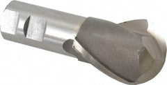 Interstate - 2" Diam, 2-1/2" LOC, 2 Flute High Speed Steel Ball End Mill - Uncoated, Single End, 5" OAL, 1-1/4" Shank Diam, Spiral Flute - Eagle Tool & Supply