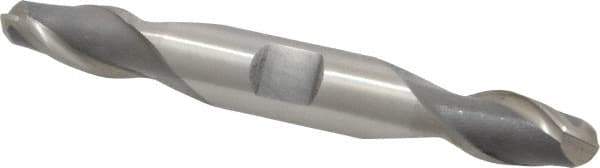 Interstate - 7/16" Diam, 13/16" LOC, 2 Flute High Speed Steel Ball End Mill - Uncoated, Double End, 3-3/4" OAL, 1/2" Shank Diam, Spiral Flute - Eagle Tool & Supply