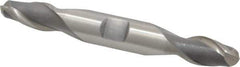 Interstate - 7/16" Diam, 13/16" LOC, 2 Flute High Speed Steel Ball End Mill - Uncoated, Double End, 3-3/4" OAL, 1/2" Shank Diam, Spiral Flute - Eagle Tool & Supply