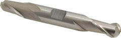Interstate - 1/2" Diam, 13/16" LOC, 2 Flute High Speed Steel Ball End Mill - Uncoated, Double End, 3-3/4" OAL, 1/2" Shank Diam, Spiral Flute - Eagle Tool & Supply