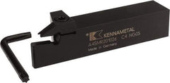 Kennametal - 1.02" Max Depth of Cut, 10mm Min Groove Width, 6" OAL, Right Hand Indexable Grooving Cutoff Toolholder - 10 Seat Size, 1-1/4" Shank Height x 1-1/4" Shank Width, A4..10.. Insert Style, A4SM Toolholder Style, Series A4 - Eagle Tool & Supply