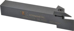 Kennametal - External Thread, 0.67" Max Depth of Cut, 0.079" Min Groove Width, 5" OAL, Left Hand Indexable Grooving Cutoff Toolholder - 3/4" Shank Height x 3/4" Shank Width, A4..02.. Insert Style, A4SM Toolholder Style, Series A4 - Eagle Tool & Supply