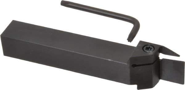 Kennametal - External Thread, 0.67" Max Depth of Cut, 0.079" Min Groove Width, 5" OAL, Right Hand Indexable Grooving Cutoff Toolholder - 3/4" Shank Height x 3/4" Shank Width, A4..02.. Insert Style, A4SM Toolholder Style, Series A4 - Eagle Tool & Supply