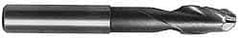 Hertel - 1/2" Diam, 1" LOC, 2 Flute High Speed Steel Ball End Mill - Uncoated, Single End, 4" OAL, 1/2" Shank Diam, Spiral Flute - Eagle Tool & Supply