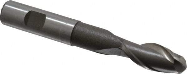 Interstate - 5/8" Diam, 1-3/8" LOC, 2 Flute High Speed Steel Ball End Mill - Uncoated, Single End, 4-5/8" OAL, 5/8" Shank Diam, Spiral Flute - Eagle Tool & Supply