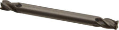 Interstate - 3/16", 9/32" LOC, 3/16" Shank Diam, 2" OAL, 4 Flute, High Speed Steel Square End Mill - Double End, Uncoated, Spiral Flute, Centercutting, Right Hand Cut, Right Hand Flute - Eagle Tool & Supply