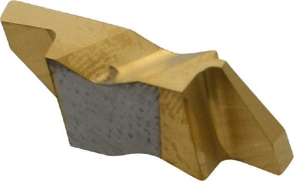 Kennametal - 3097NG Grade KC730, 2.46mm Cutting Width Carbide Grooving Insert - 3.81mm Max Depth of Cut, Left Hand, 0.32mm Corner Radius, TiN Finish - Eagle Tool & Supply