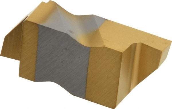 Kennametal - 4125NG Grade KC730, 3.18mm Cutting Width Carbide Grooving Insert - 3.81mm Max Depth of Cut, Right Hand, 0.19mm Corner Radius, TiN Finish - Eagle Tool & Supply