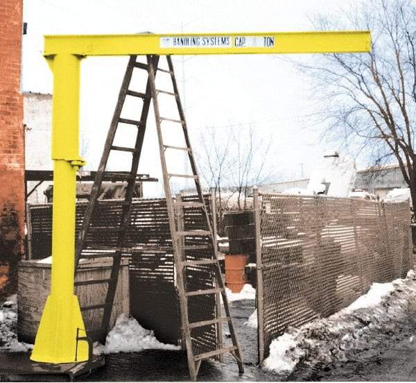 Value Collection - 1,000 Lb Load Capacity, Steel Jib Crane - Pillar Base Jib - Eagle Tool & Supply