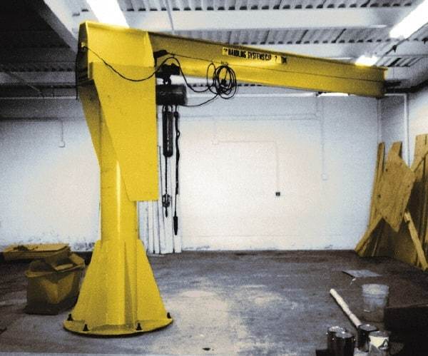 Value Collection - 500 Lb Load Capacity, Steel Jib Crane - Pillar Base Jib - Eagle Tool & Supply
