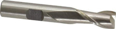 Interstate - 10mm, 13/16" LOC, 3/8" Shank Diam, 2-1/2" OAL, 2 Flute, Cobalt Square End Mill - Single End, Uncoated, Spiral Flute, Centercutting, Right Hand Cut, Right Hand Flute - Eagle Tool & Supply