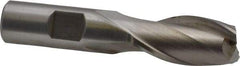 Interstate - 18mm, 1-5/16" LOC, 5/8" Shank Diam, 3-5/16" OAL, 2 Flute, Cobalt Square End Mill - Single End, Uncoated, Spiral Flute, Centercutting, Right Hand Cut, Right Hand Flute - Eagle Tool & Supply