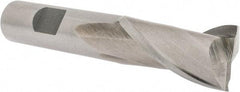 Interstate - 20mm, 1-1/2" LOC, 5/8" Shank Diam, 3-3/4" OAL, 2 Flute, Cobalt Square End Mill - Single End, Uncoated, Spiral Flute, Centercutting, Right Hand Cut, Right Hand Flute - Eagle Tool & Supply