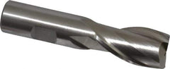 Interstate - 22mm, 1-1/2" LOC, 3/4" Shank Diam, 3-3/4" OAL, 2 Flute, Cobalt Square End Mill - Single End, Uncoated, Spiral Flute, Centercutting, Right Hand Cut, Right Hand Flute - Eagle Tool & Supply