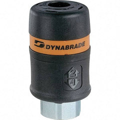 Dynabrade - Female NPT Pneumatic Hose Coupler - 1/4" Body Diam - Eagle Tool & Supply